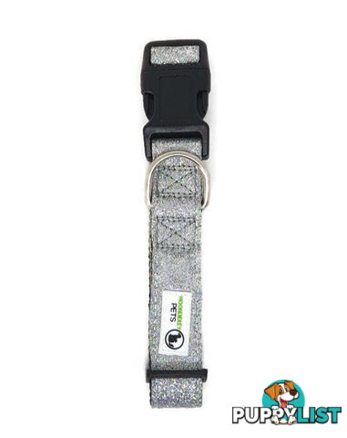 Bling Glitter Overlay Nylon Collar - Breakaway Buckle - Moondidley Pets - MDPCOLBLISRED
