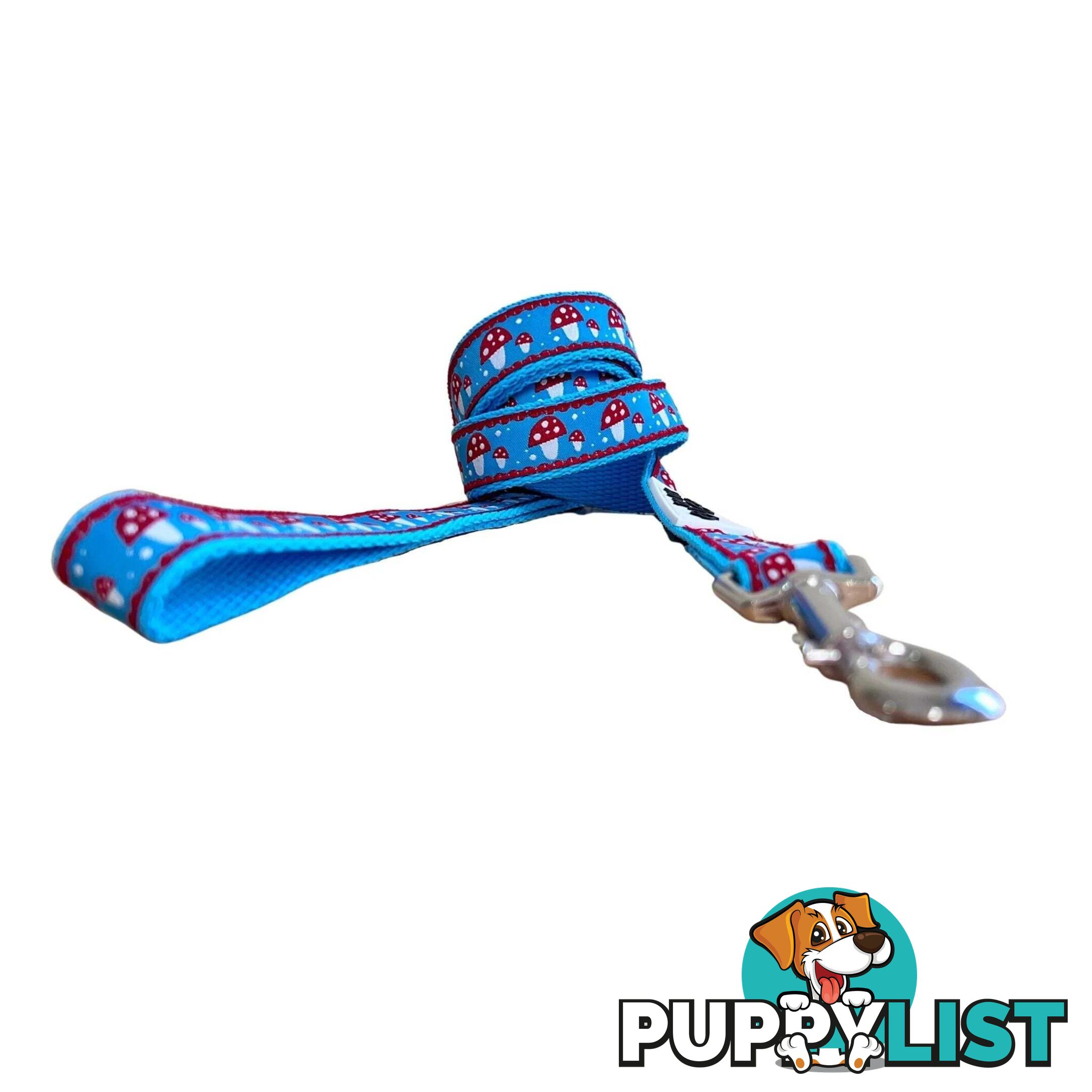 Toadstool Dog Lead / Mushrooms / Dog Leash - Hand Made by The Bark Side - TBSLDTOAD201.8