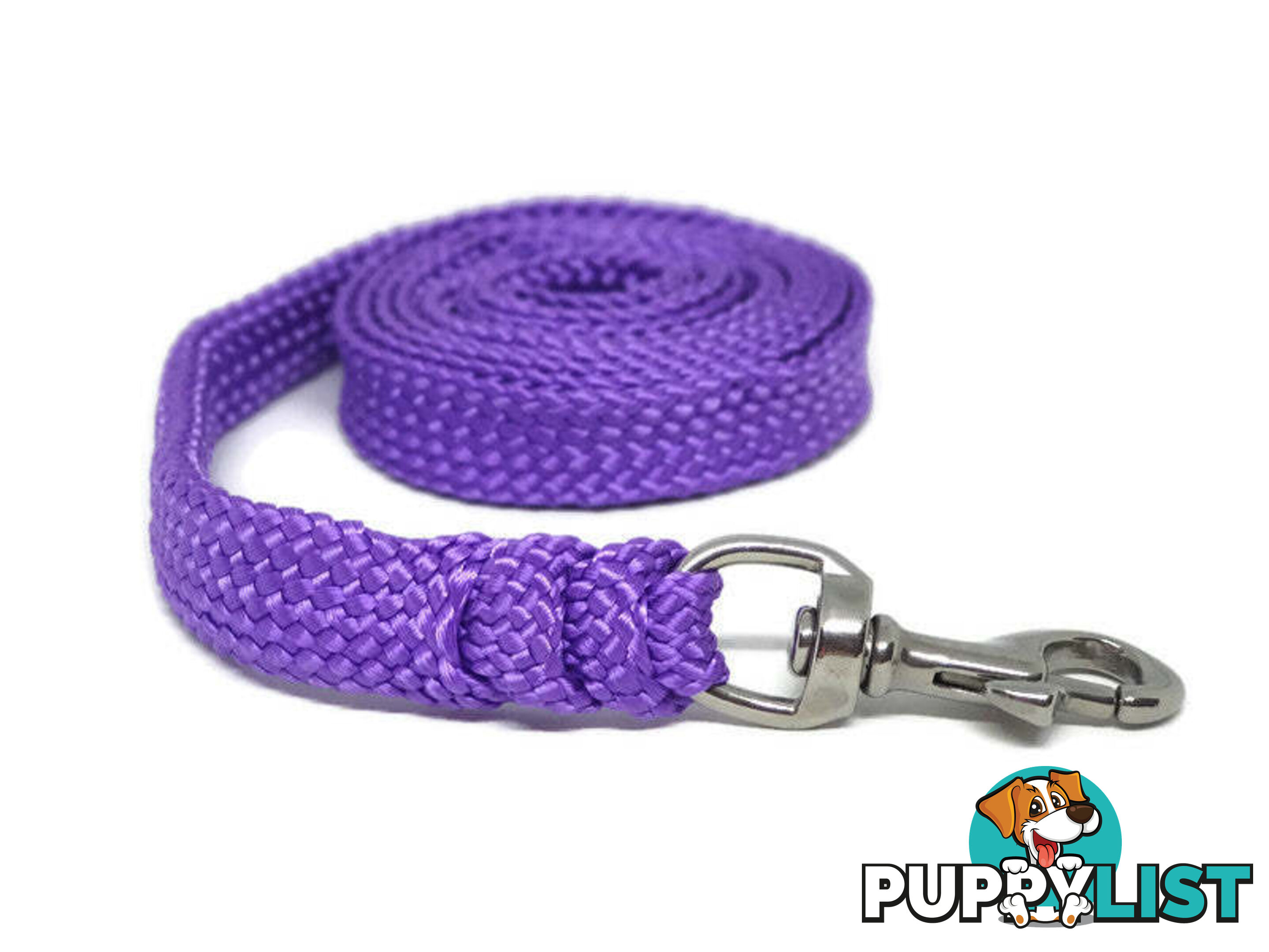 1.8m to 10m Long Dog Lead No Stitching Tough Yarnix 20mm Wide - YNXLD3SSPUR