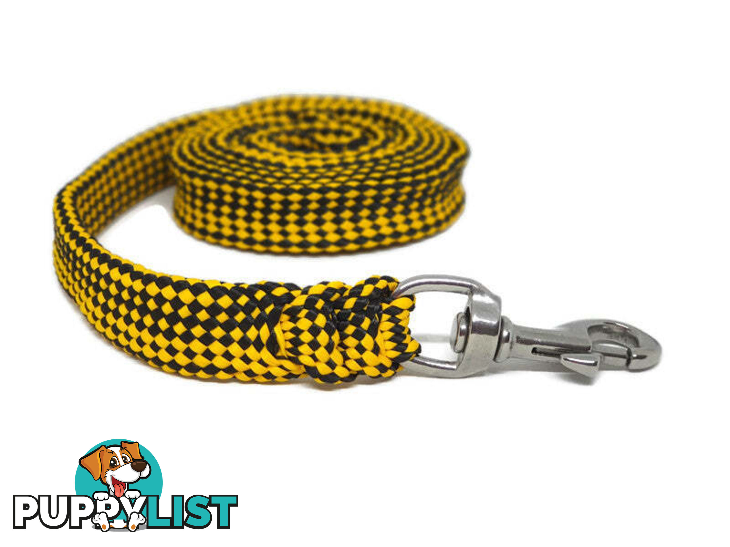1.8m to 10m Long Dog Lead No Stitching Tough Yarnix 20mm Wide - YNXLD3SSPUR