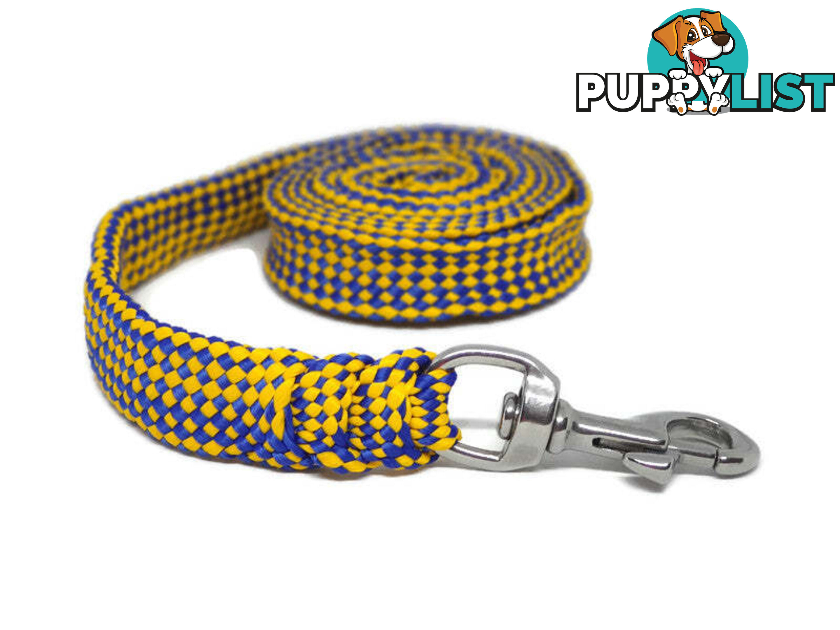 1.8m to 10m Long Dog Lead No Stitching Tough Yarnix 20mm Wide - YNXLD3SSPUR