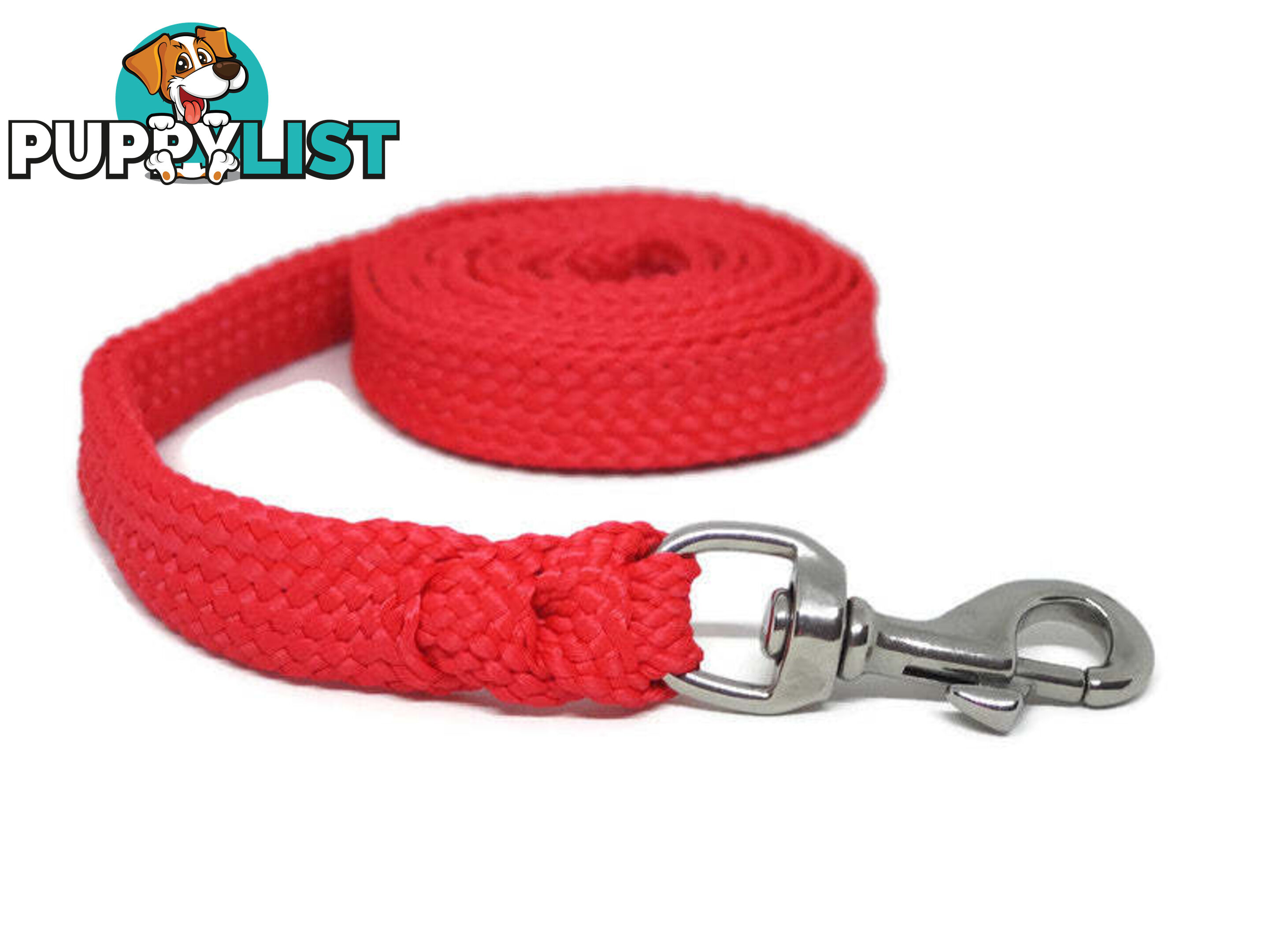 1.8m to 10m Long Dog Lead No Stitching Tough Yarnix 20mm Wide - YNXLD3SSPUR
