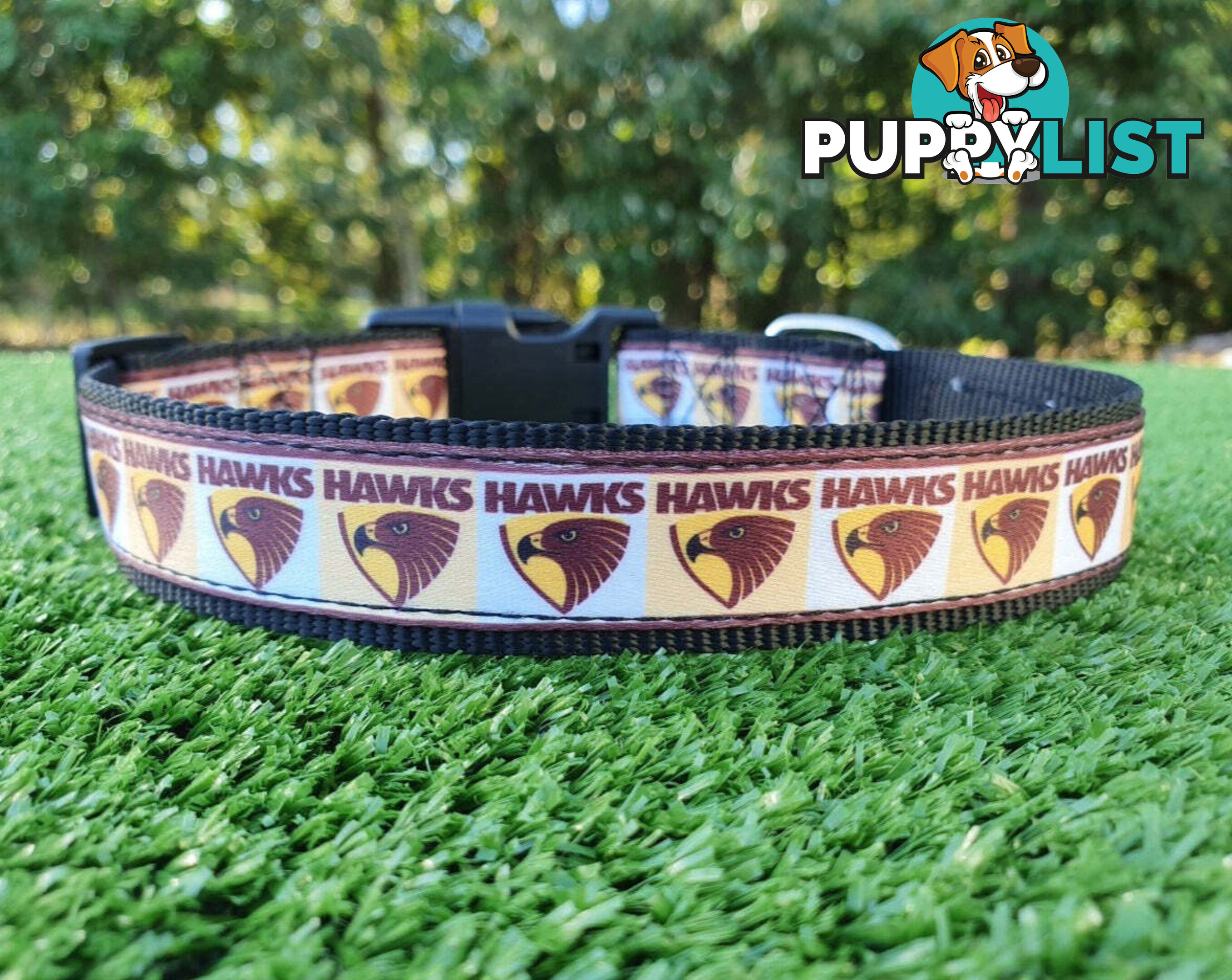 AFL Dog Collars, Footy - Aussie Rules - Moondidley Pets - MDPCOLAFLSGWSG