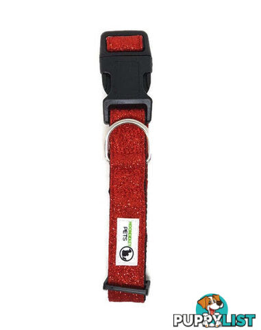 Bling Glitter Overlay Nylon Collar - Breakaway Buckle - Moondidley Pets - MDPCOLBLIXSBLK