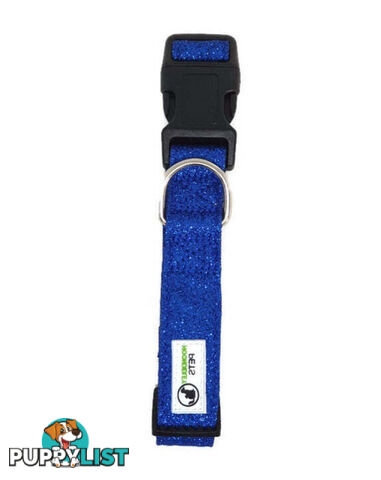 Bling Glitter Overlay Nylon Collar - Breakaway Buckle - Moondidley Pets - MDPCOLBLIXSBLK