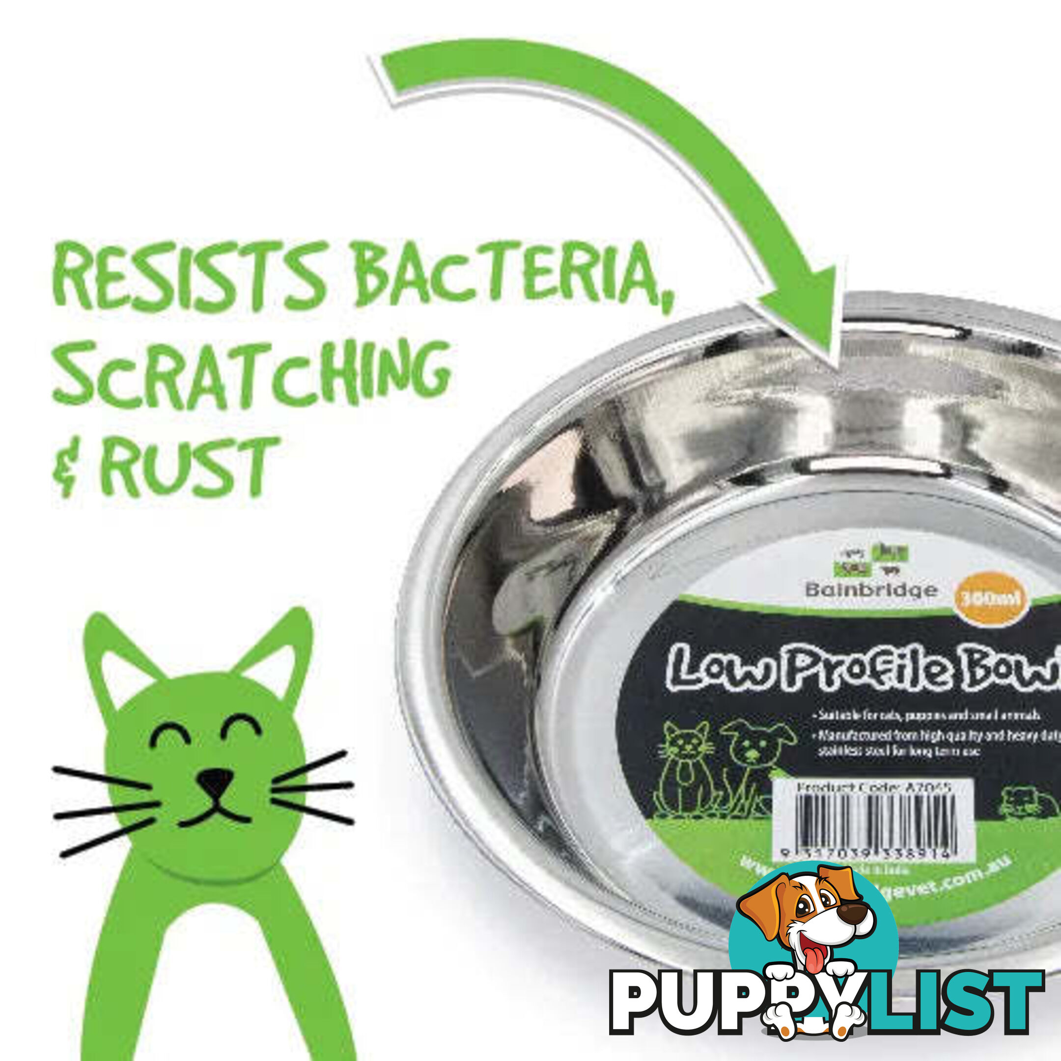 CAT DISH S.S 300ML - BAINBRIDGE - BB-A7045