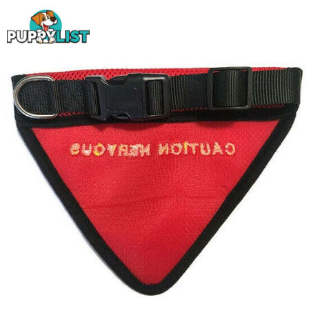 Bandana - "Caution Nervous" - Moondidley Pets - MDPBANCAUS