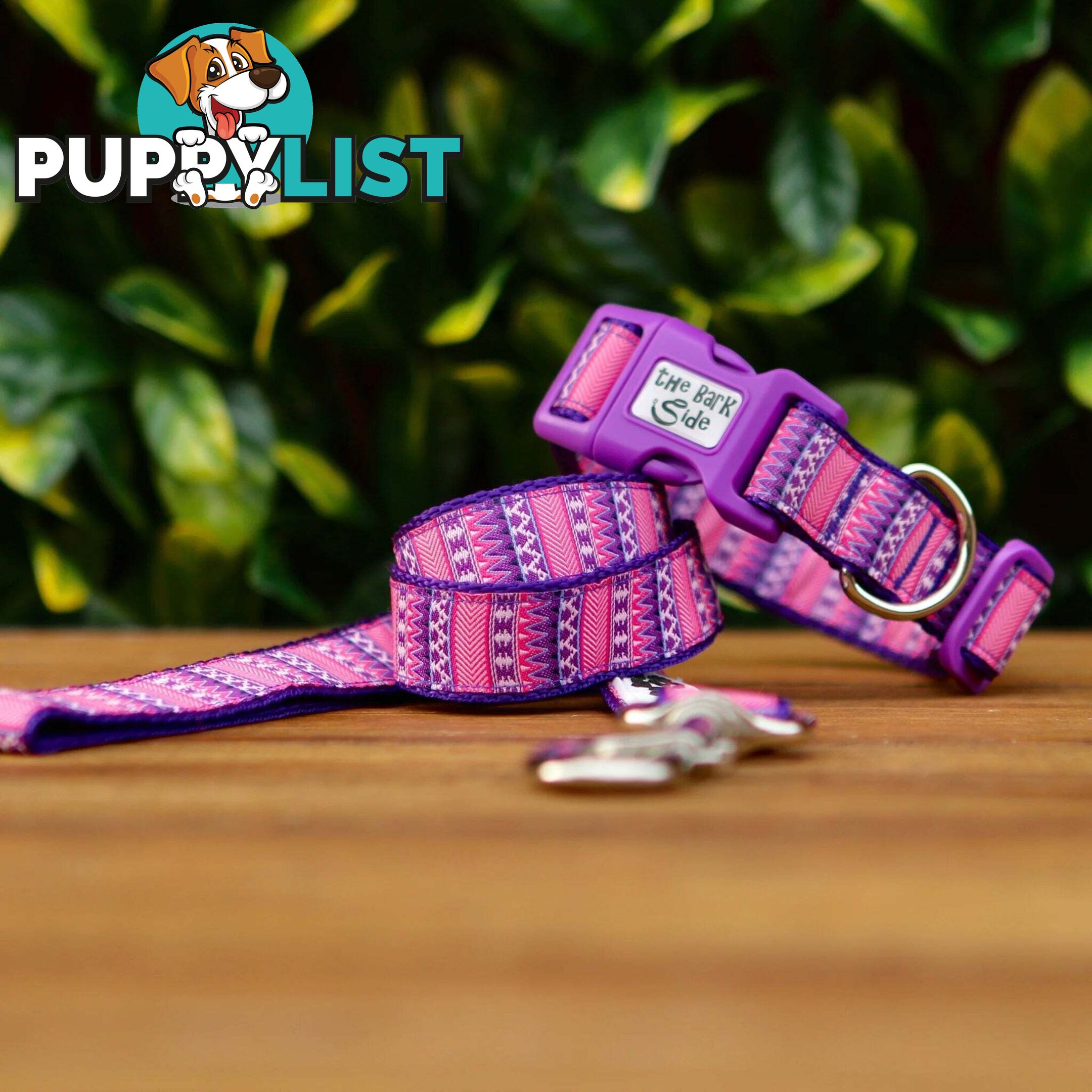 Aztec Dog Lead / Pink / Purple / Dog Leash - Hand Made by The Bark Side - TBSLDAZT201.5