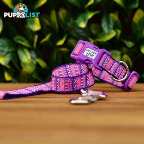 Aztec Dog Lead / Pink / Purple / Dog Leash - Hand Made by The Bark Side - TBSLDAZT201.5