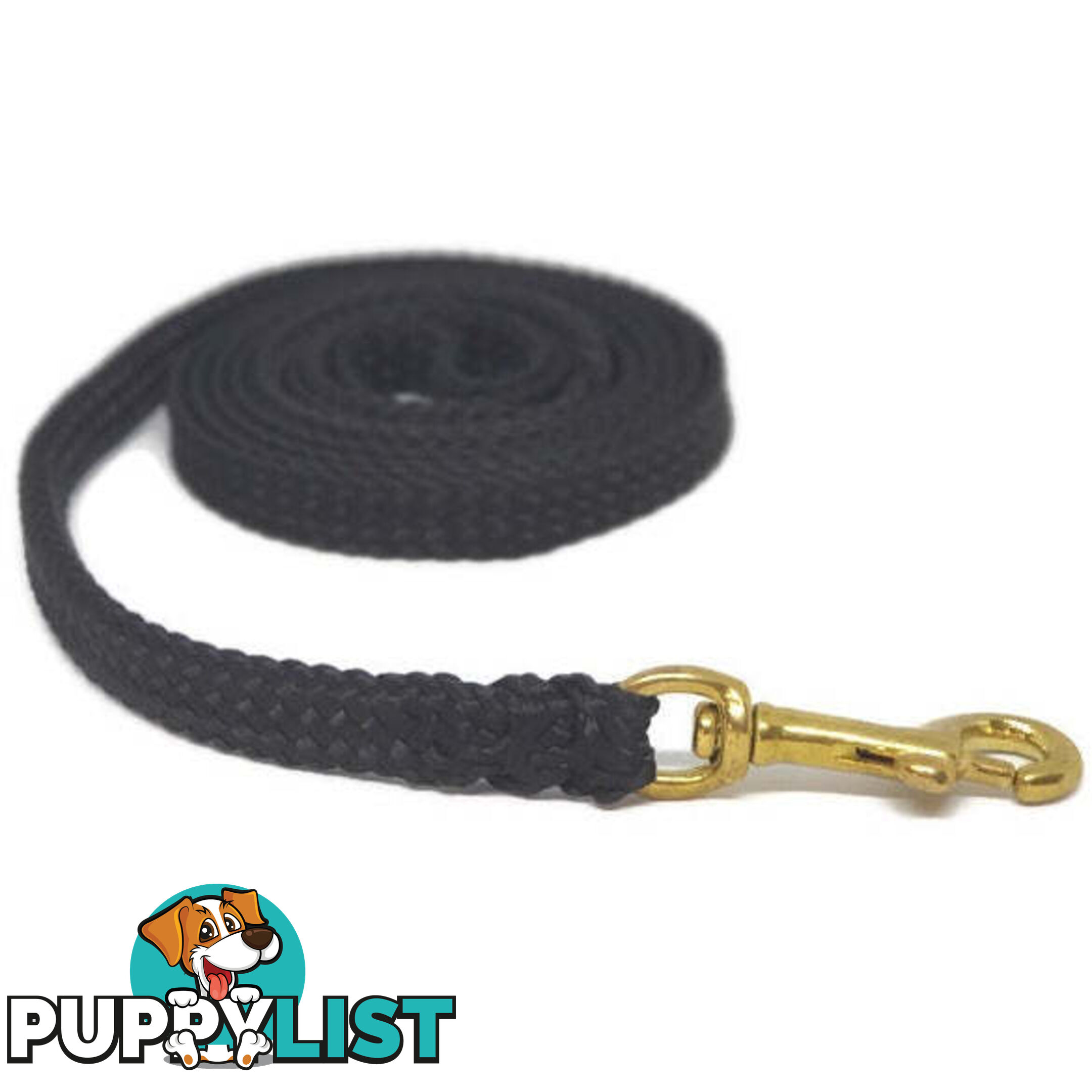 1.8m to 10m Long Dog Lead No Stitching Tough Yarnix 10mm Wide - YNXLD10-1.8-YEL-SS