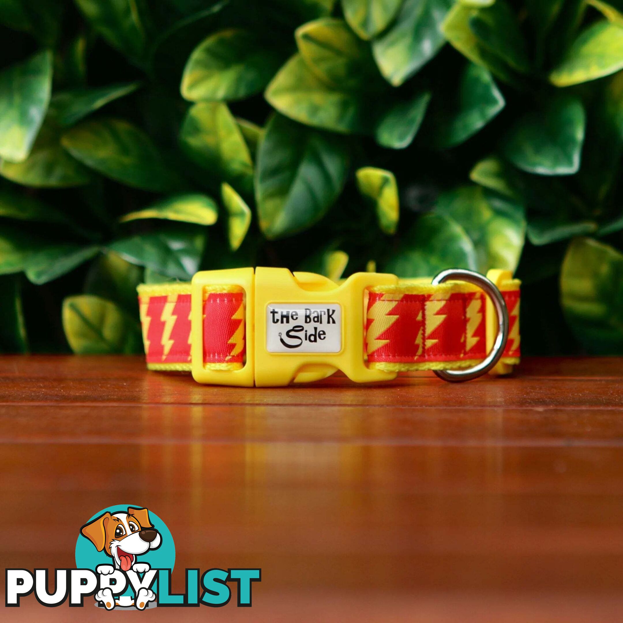 Lightning Bolt Dog Collar - Hand Made by The Bark Side - TBSLIGMBCK