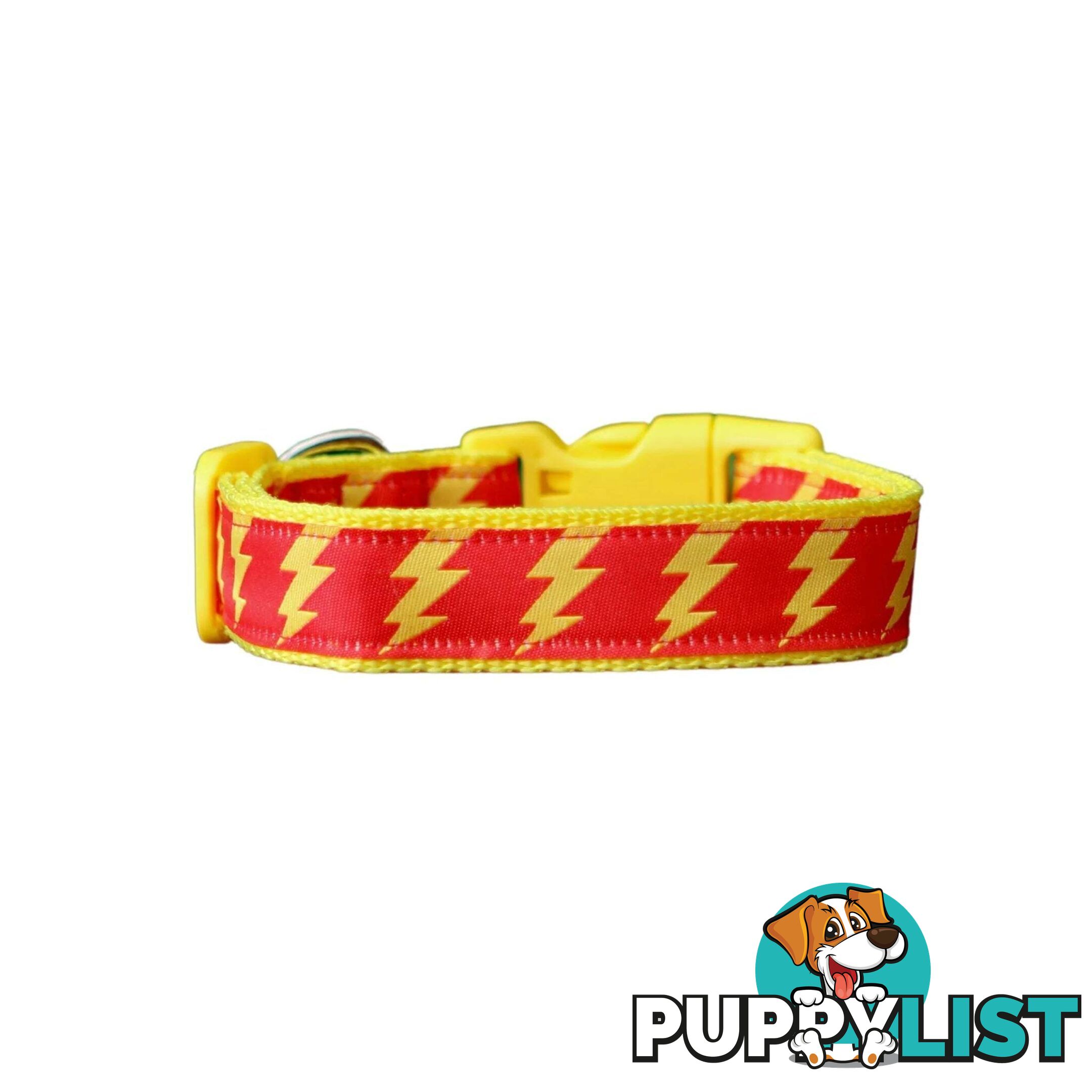Lightning Bolt Dog Collar - Hand Made by The Bark Side - TBSLIGMBCK