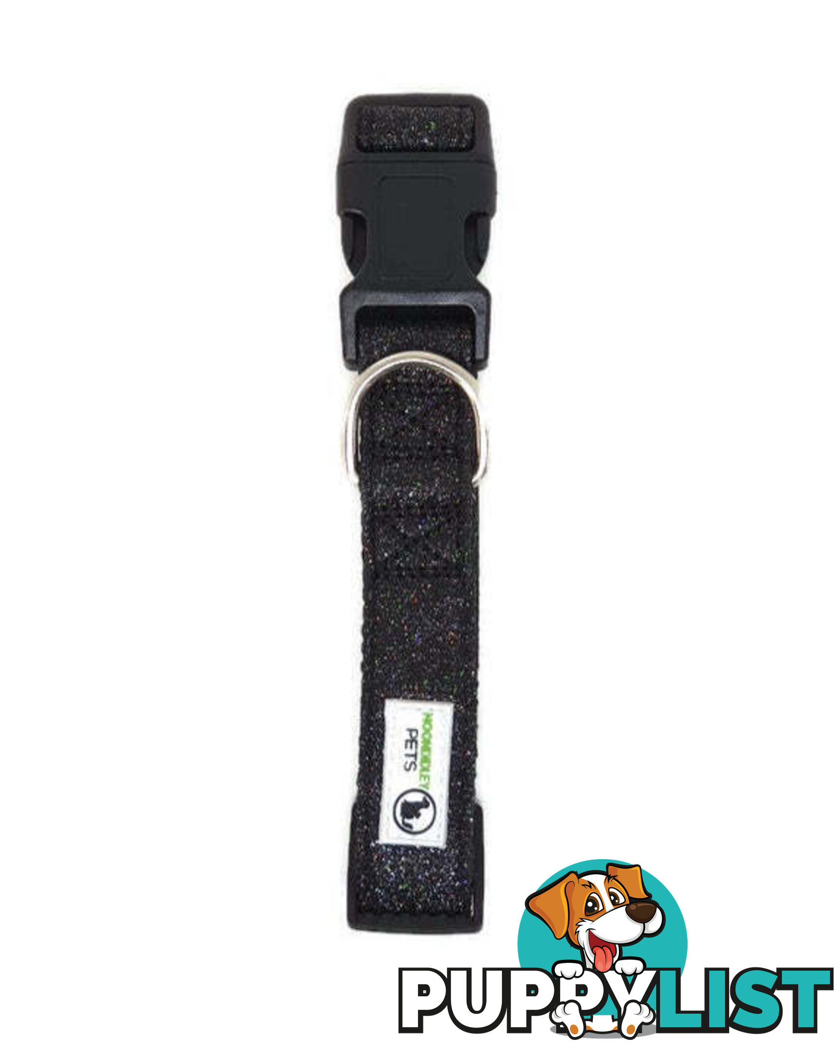 Bling Glitter Overlay Nylon Collar - Breakaway Buckle - Moondidley Pets - MDPCOLBLIMLPNK