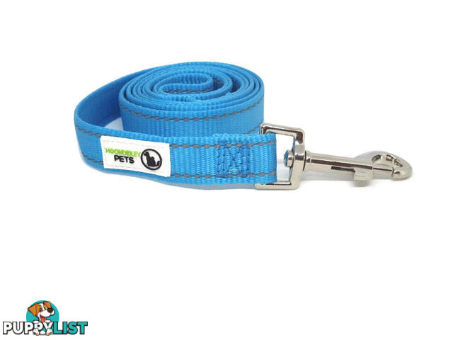 10m Long Nylon w/Reflective Stitching Dog Lead - Moondidley Pets - MDPLDREFTUR2010
