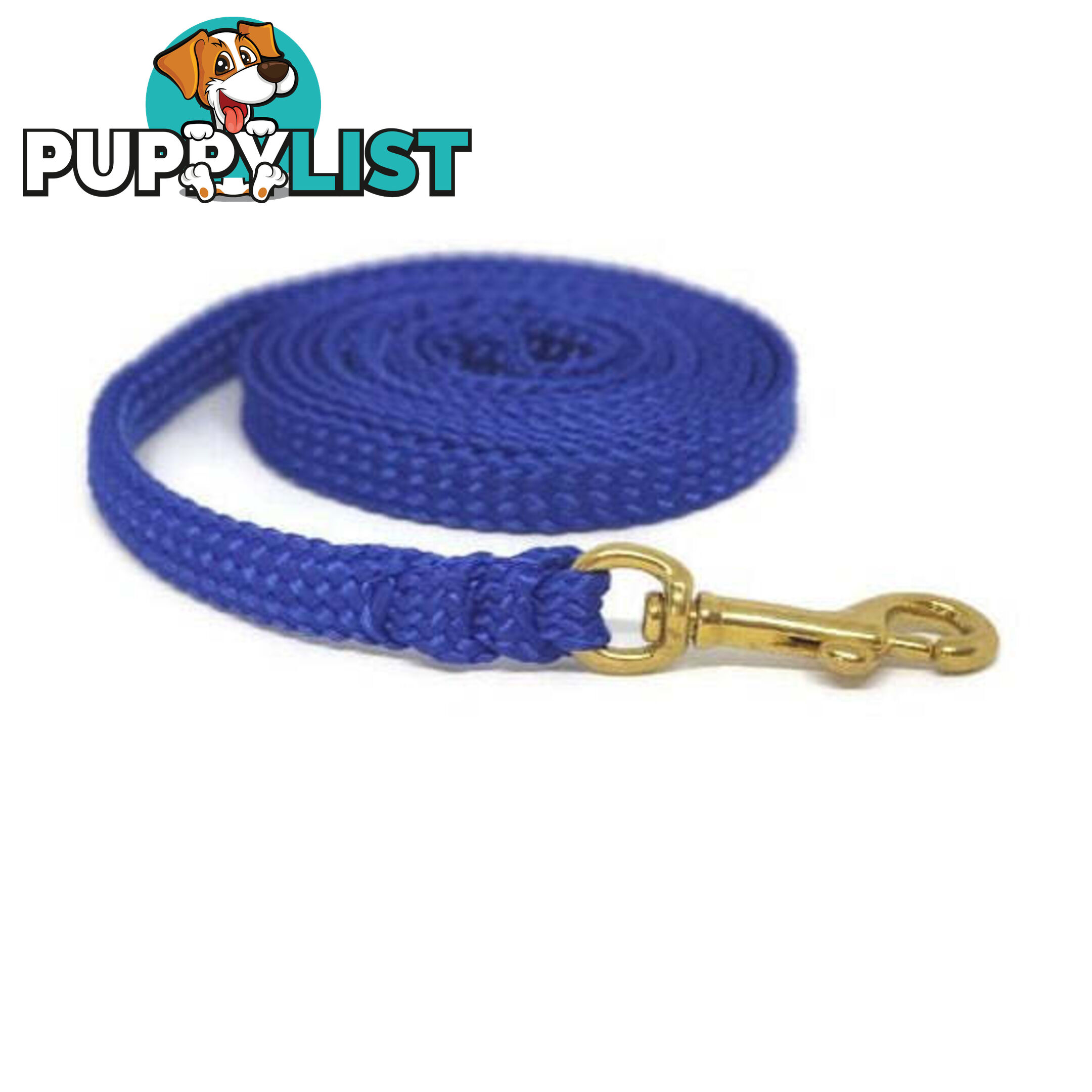 1.8m to 10m Long Dog Lead No Stitching Tough Yarnix 10mm Wide - YNXLD10-1.8-BK-BR