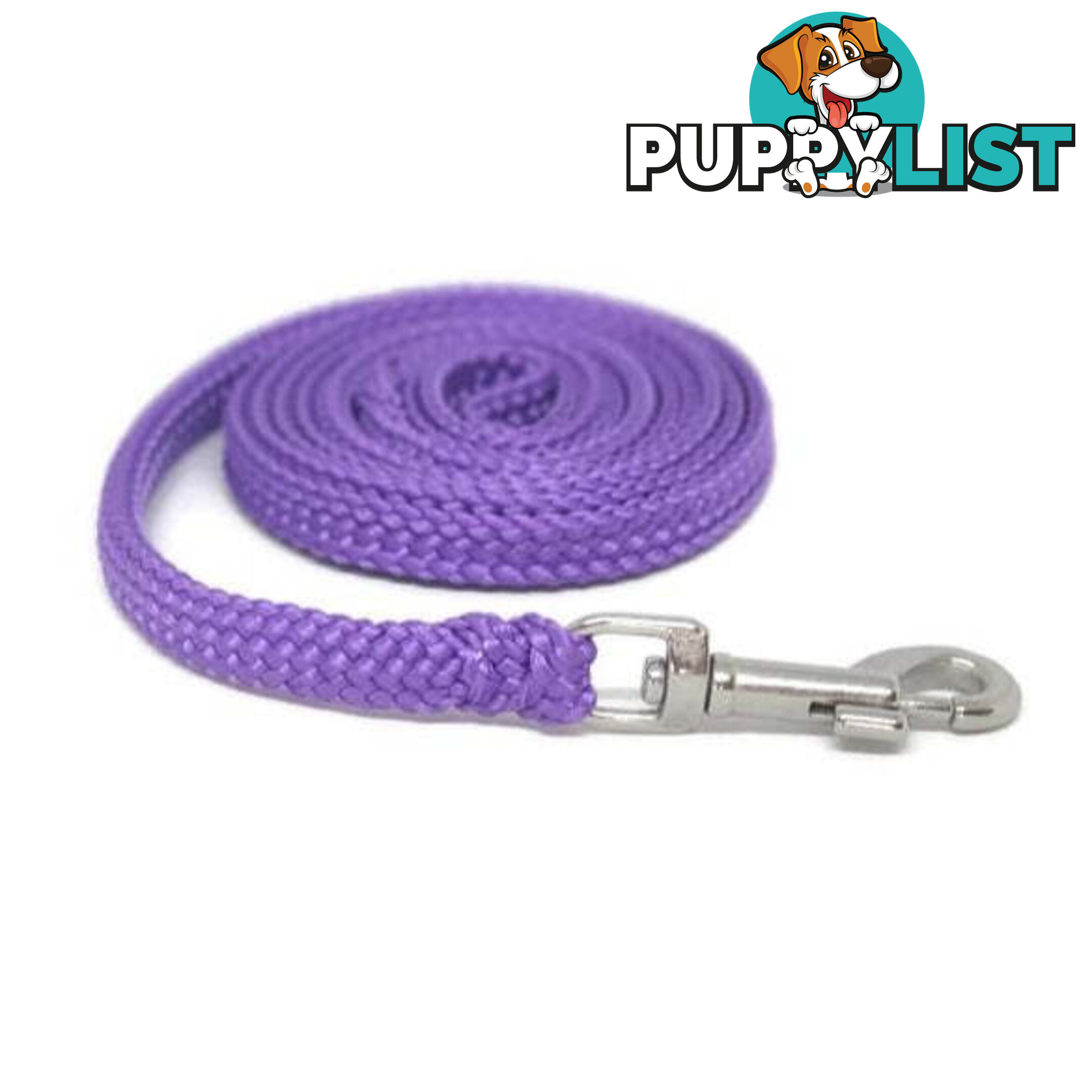 1.8m to 10m Long Dog Lead No Stitching Tough Yarnix 10mm Wide - YNXLD10-1.8-BK-BR
