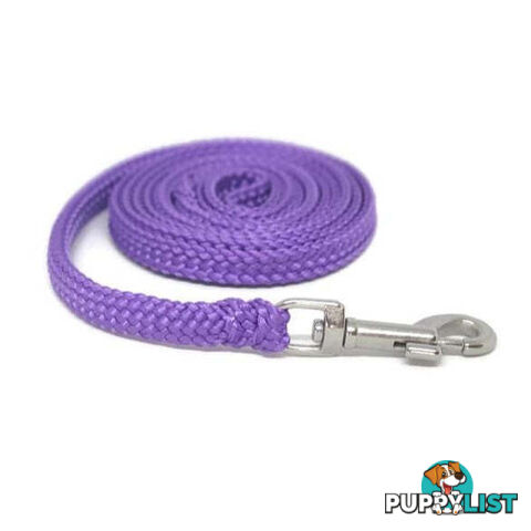 1.8m to 10m Long Dog Lead No Stitching Tough Yarnix 10mm Wide - YNXLD10-1.8-BK-BR