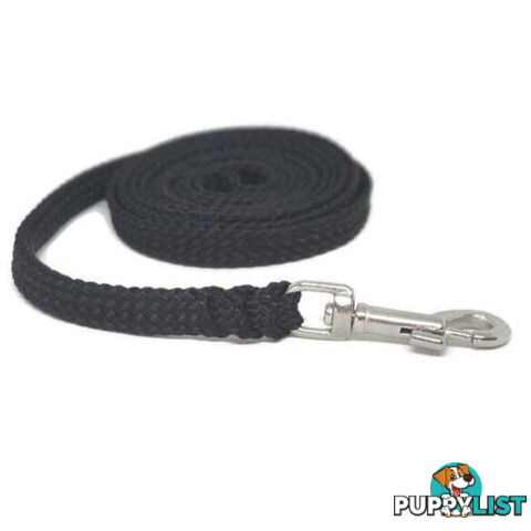 1.8m to 10m Long Dog Lead No Stitching Tough Yarnix 10mm Wide - YNXLD10-1.8-BK-BR