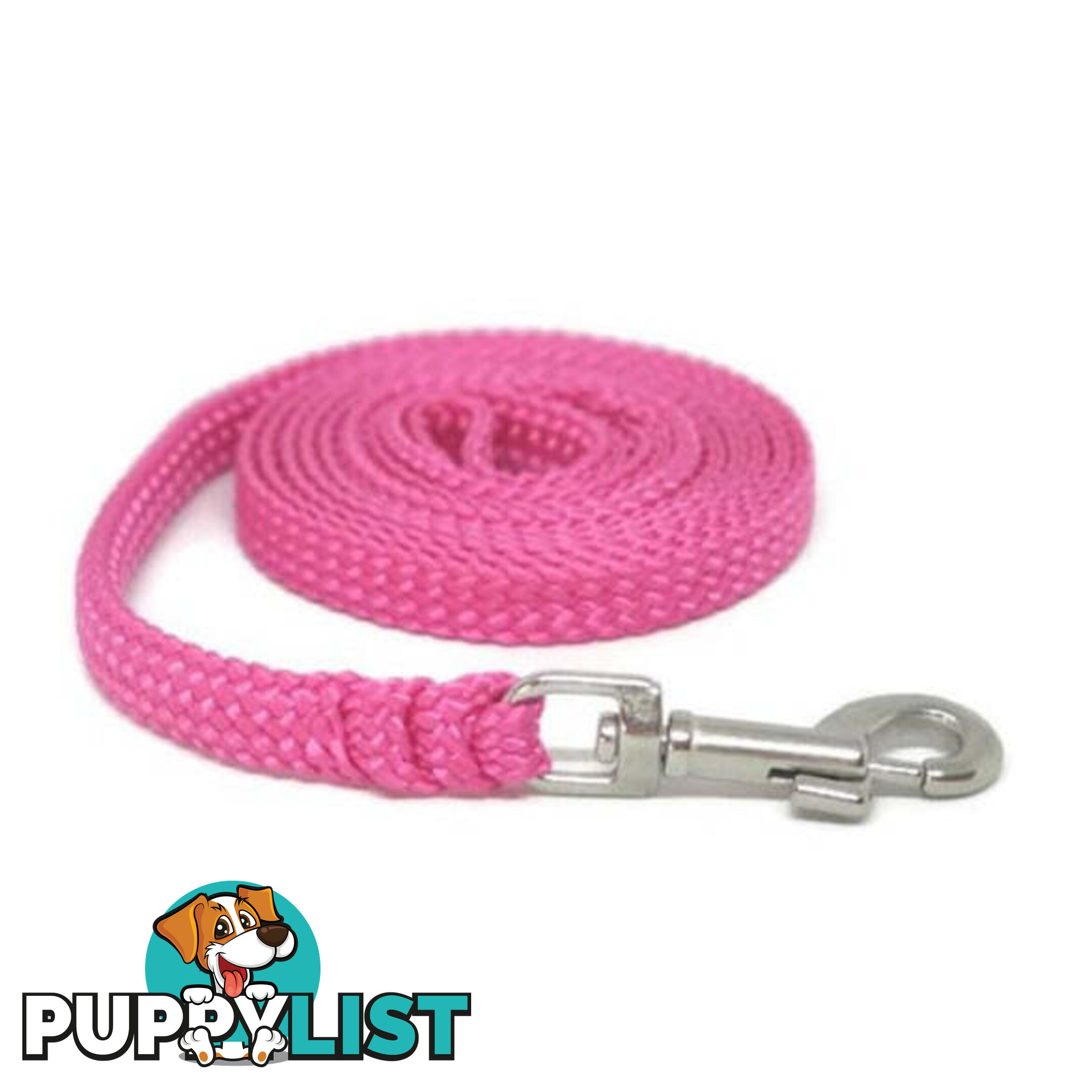 1.8m to 10m Long Dog Lead No Stitching Tough Yarnix 10mm Wide - YNXLD10-1.8-BK-BR