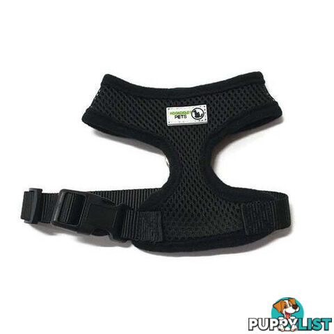 Pet Harness Soft Air Mesh Padded Adjustable  - Moondidley Pets - MDPHARMESSLBL