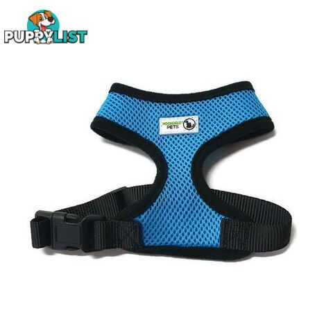 Pet Harness Soft Air Mesh Padded Adjustable  - Moondidley Pets - MDPHARMESSLBL