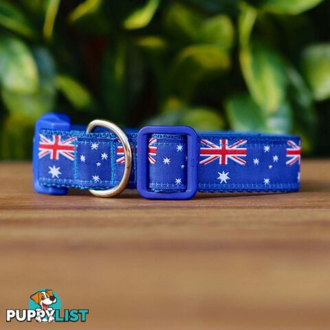 Australian Flag Dog Collar / Flag / XS - L - Hand made by the Bark Side - TBSAUSXS