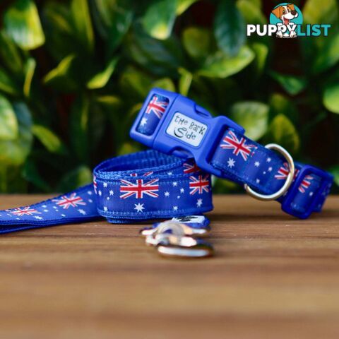Australian Flag Dog Collar / Flag / XS - L - Hand made by the Bark Side - TBSAUSXS