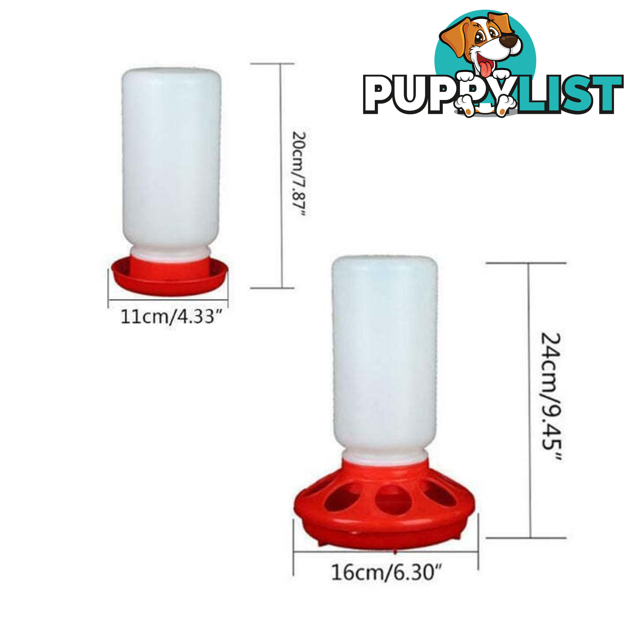 Cheeky Chooka Chick Waterer and Feeder Set - V194-CH-RED-SET