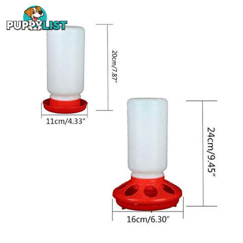 Cheeky Chooka Chick Waterer and Feeder Set - V194-CH-RED-SET