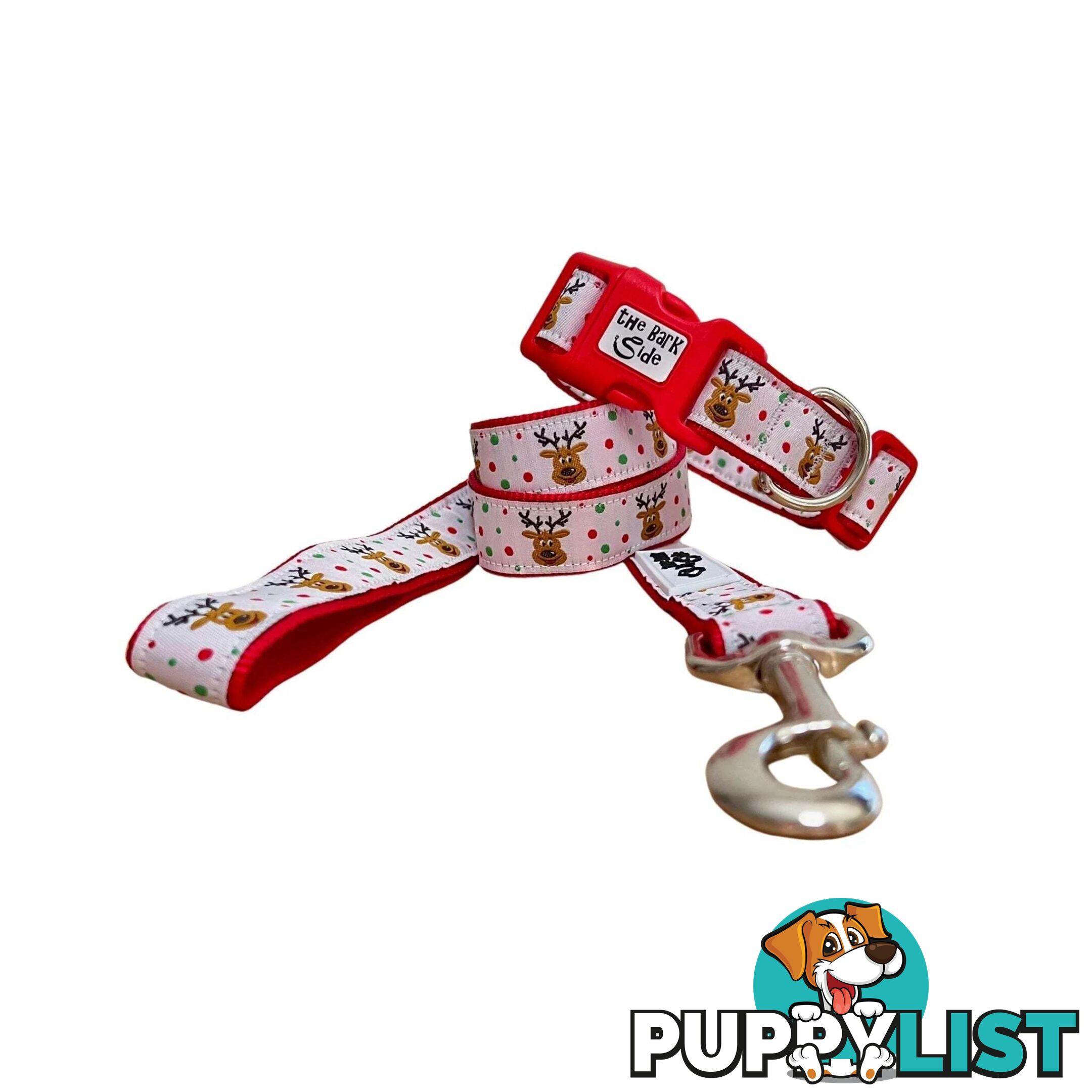 Christmas Dog Lead / Dog Leash - Hand Made by The Bark Side - TBSLDCHRHO251.2