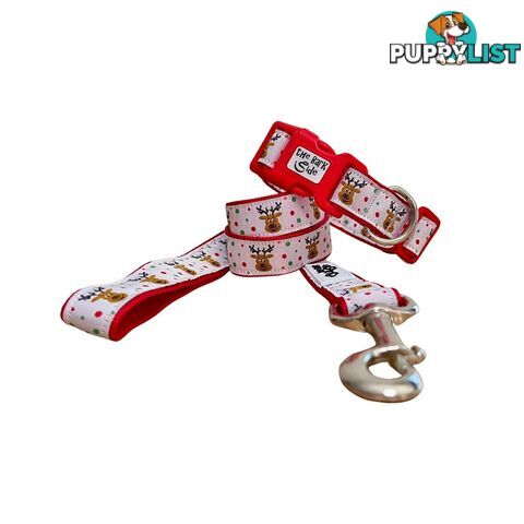 Christmas Dog Lead / Dog Leash - Hand Made by The Bark Side - TBSLDCHRHO251.2