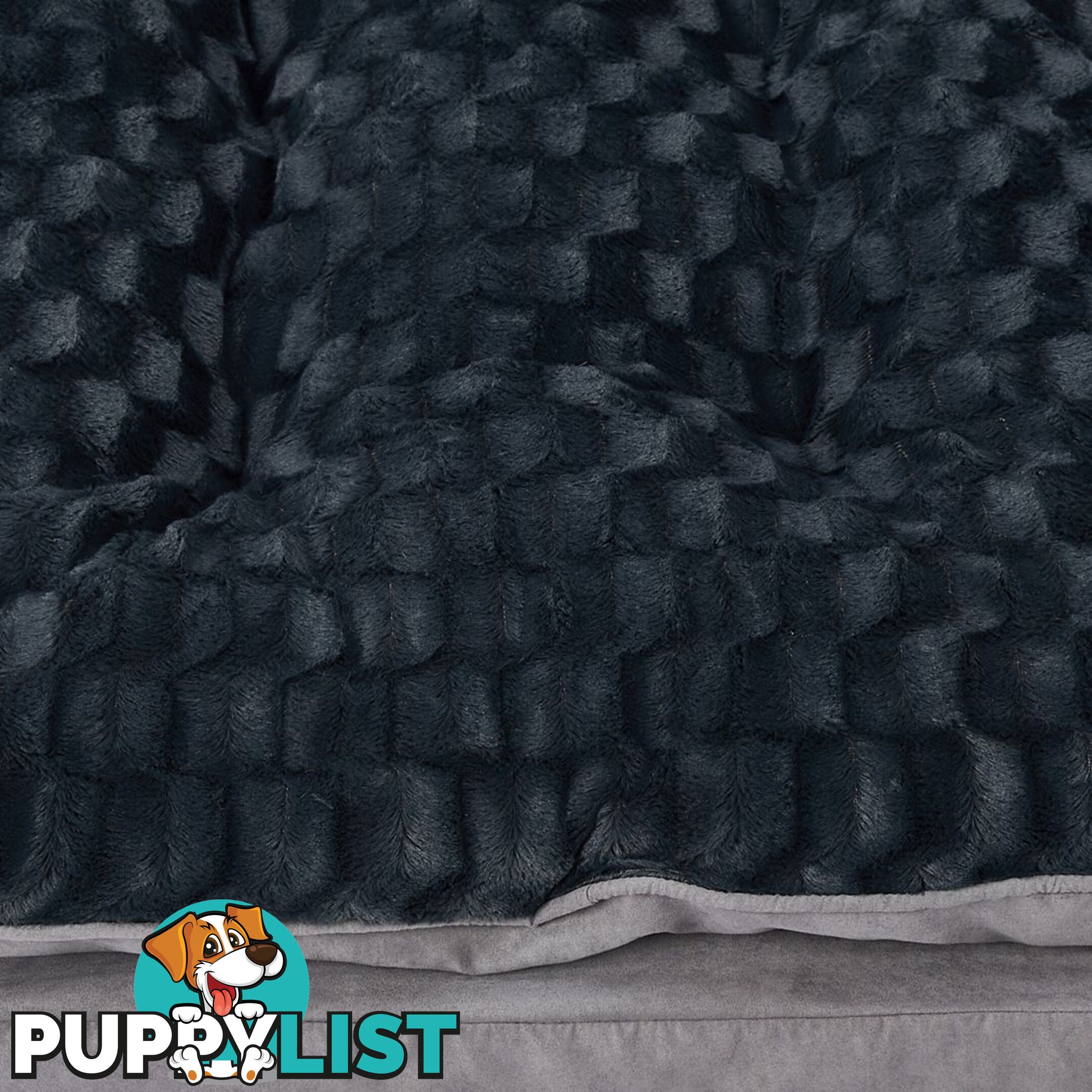Dog Calming Bed Warm Soft Plush Comfy Sleeping Memory Foam Mattress Dark Grey - WB-PT1058-XL-GY