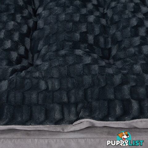 Dog Calming Bed Warm Soft Plush Comfy Sleeping Memory Foam Mattress Dark Grey - WB-PT1058-XL-GY