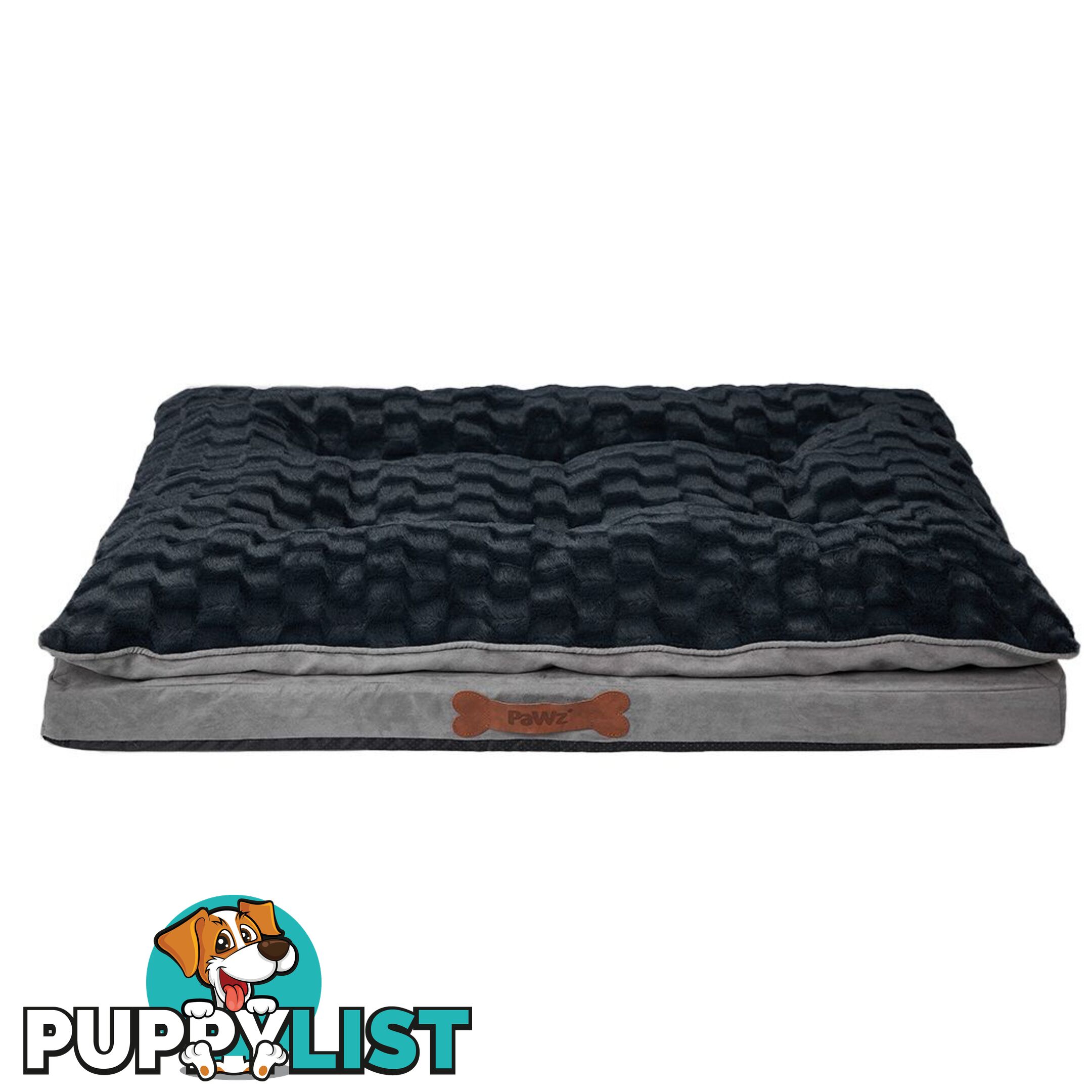 Dog Calming Bed Warm Soft Plush Comfy Sleeping Memory Foam Mattress Dark Grey - WB-PT1058-XL-GY