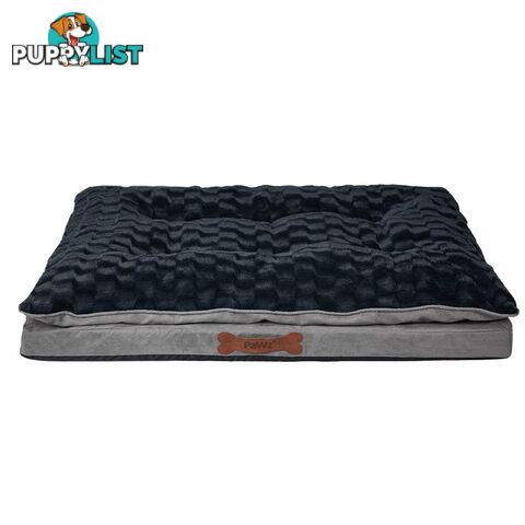 Dog Calming Bed Warm Soft Plush Comfy Sleeping Memory Foam Mattress Dark Grey - WB-PT1058-XL-GY