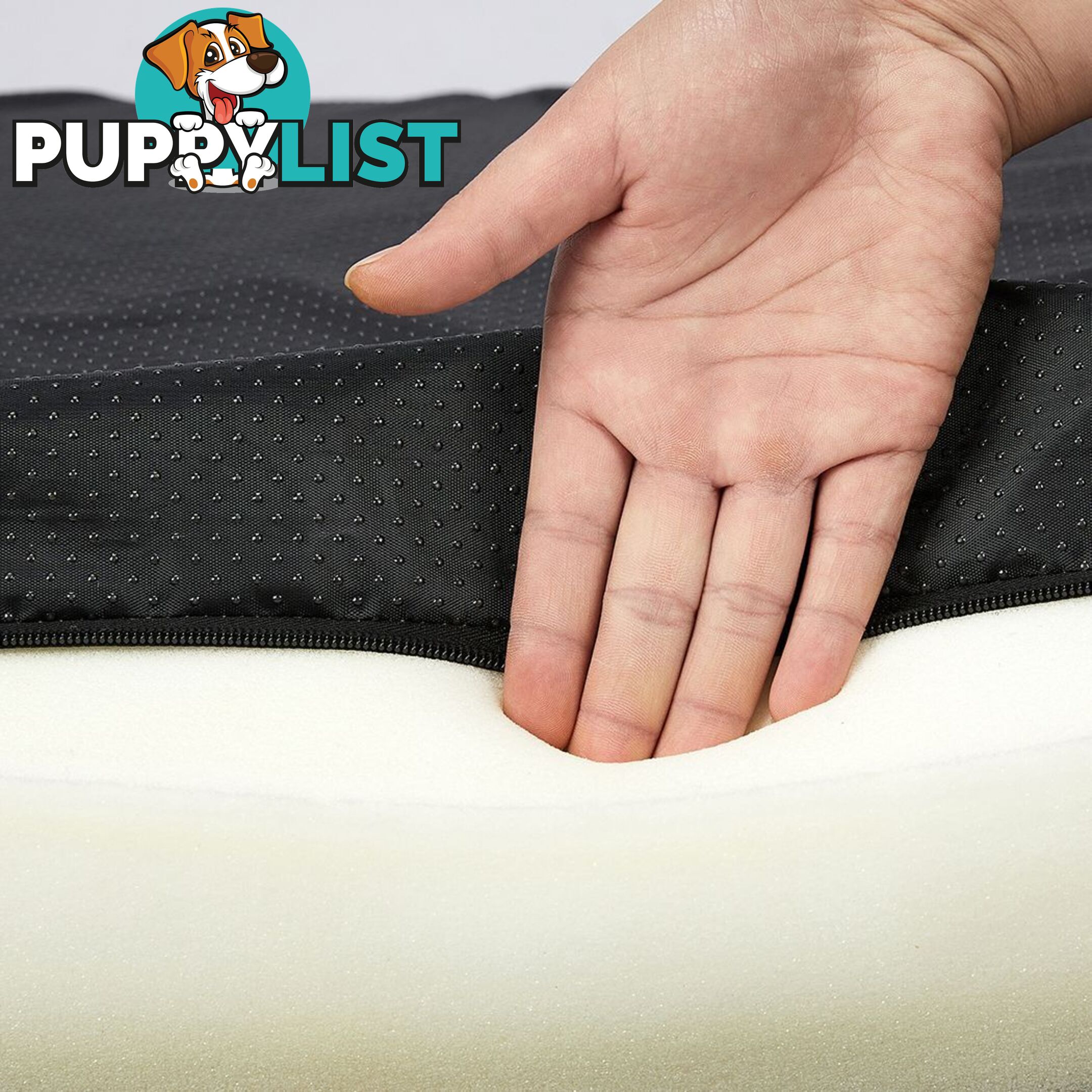 Dog Calming Bed Warm Soft Plush Comfy Sleeping Memory Foam Mattress Dark Grey - WB-PT1058-XL-GY