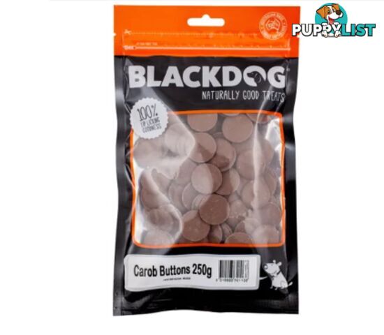 Carob Buttons Dog Treats 250g - Blackdog - WPS-DTB0615