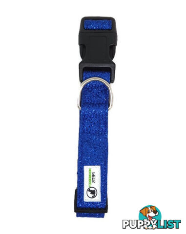 Bling Glitter Overlay Nylon Collar - Breakaway Buckle - Moondidley Pets - MDPCOLBLILRED