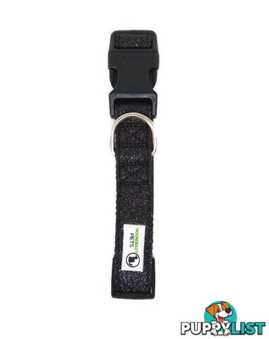 Bling Glitter Overlay Nylon Collar - Breakaway Buckle - Moondidley Pets - MDPCOLBLILRED