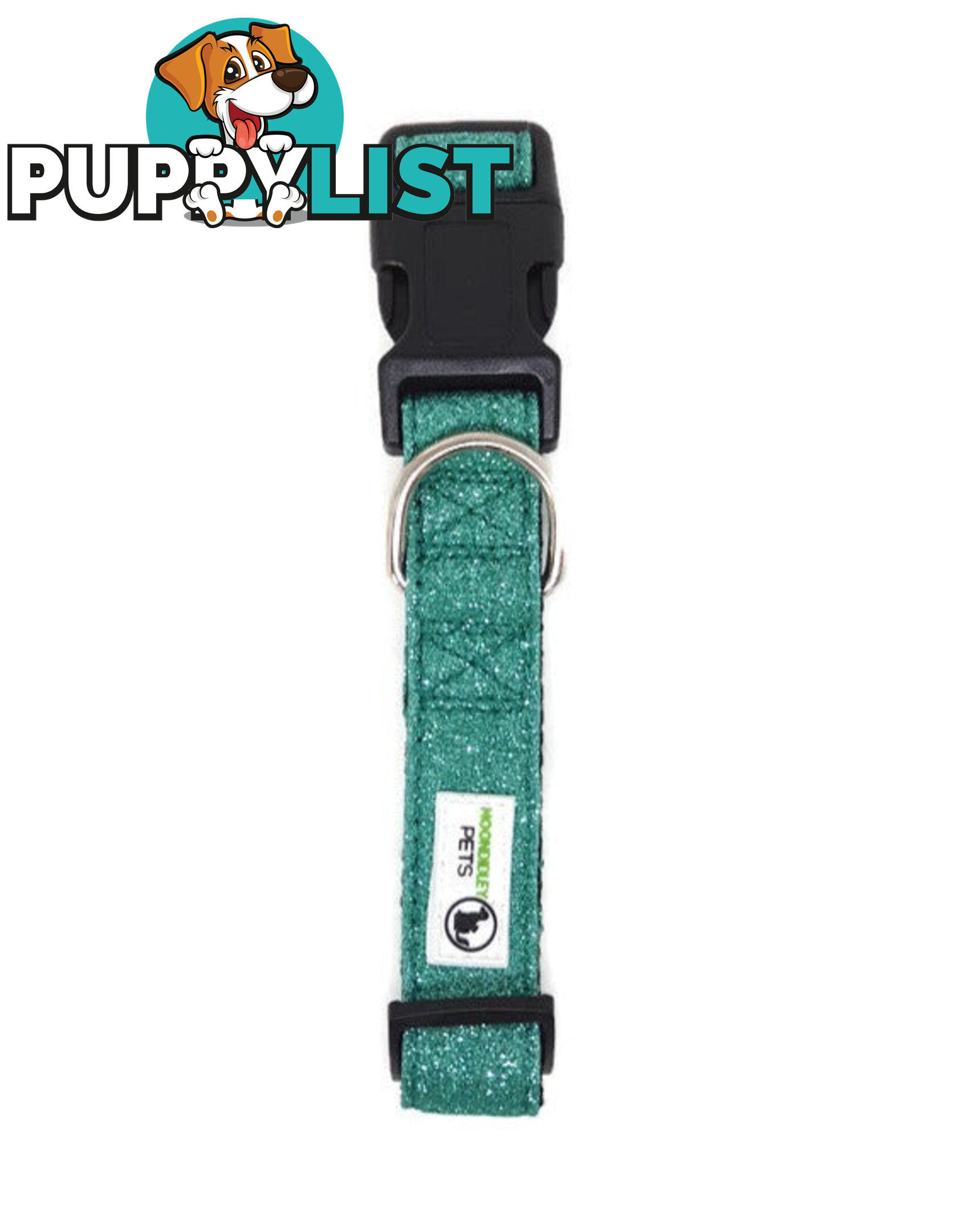 Bling Glitter Overlay Nylon Collar - Breakaway Buckle - Moondidley Pets - MDPCOLBLILRED