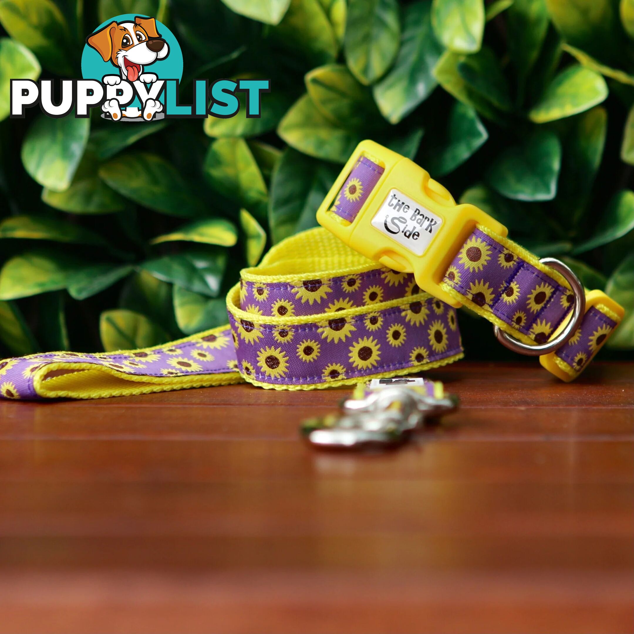 Sunflower Dog Lead / Dog Leash - Hand Made by The Bark Side - TBSLDSUN201.5