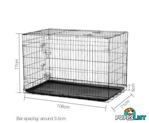 i.Pet Collapsible Metal Pet Dog Cage Training Crate - PET-DOGCAGE-48