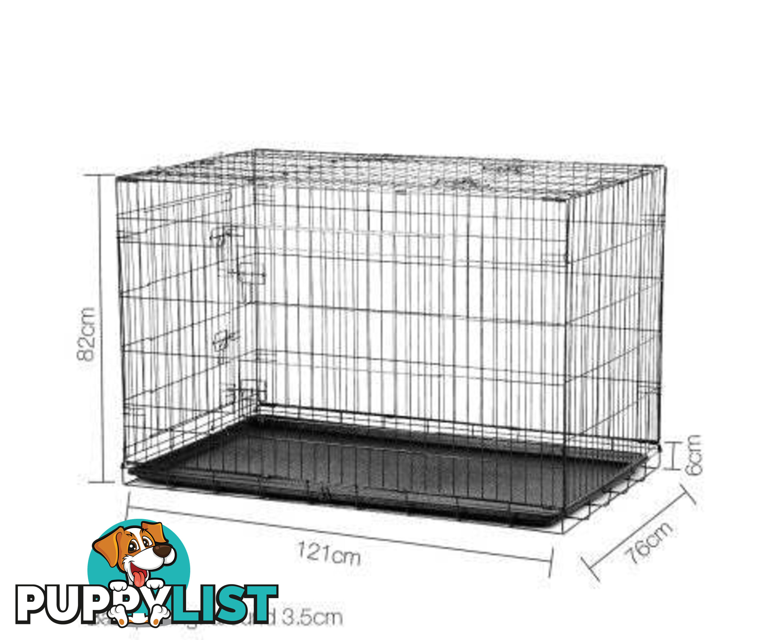 i.Pet Collapsible Metal Pet Dog Cage Training Crate - PET-DOGCAGE-48