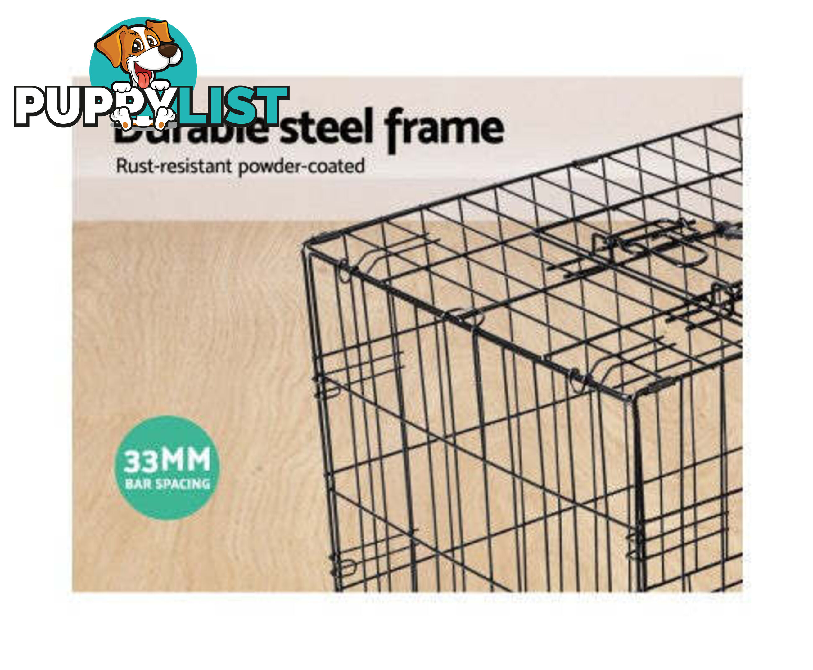 i.Pet Collapsible Metal Pet Dog Cage Training Crate - PET-DOGCAGE-48