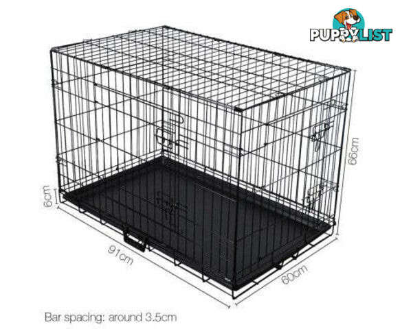 i.Pet Collapsible Metal Pet Dog Cage Training Crate - PET-DOGCAGE-48