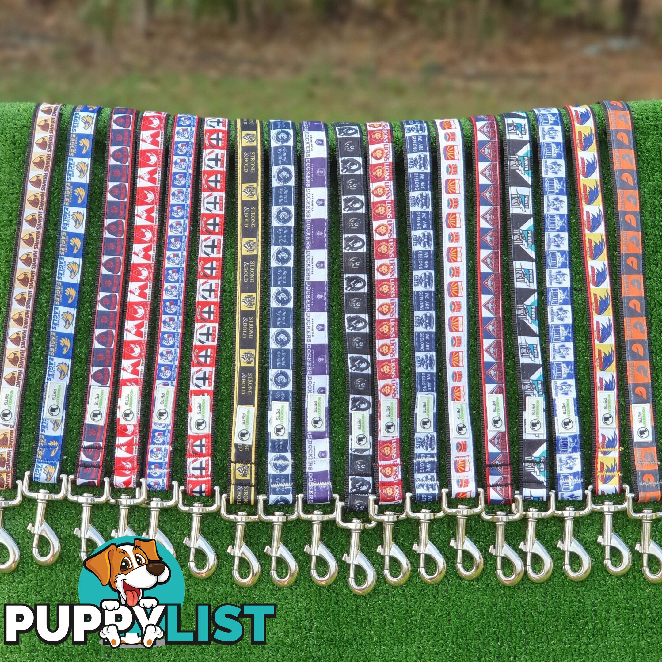 AFL Dog Leads, Footy - Aussie Rules - Moondidley Pets - MDPLDAFL-HAHA