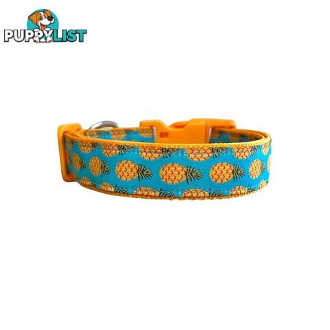 Pineapple Dog Collar - Hand Made by The Bark Side - TBSPINL