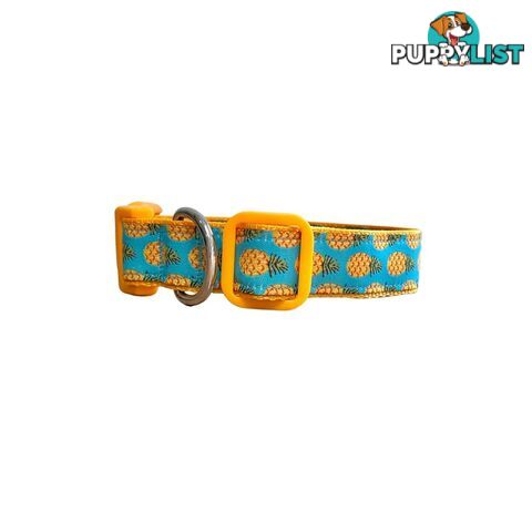 Pineapple Dog Collar - Hand Made by The Bark Side - TBSPINL