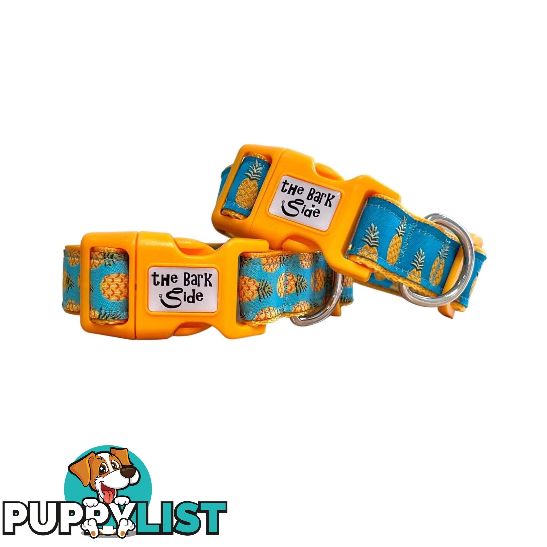 Pineapple Dog Collar - Hand Made by The Bark Side - TBSPINL