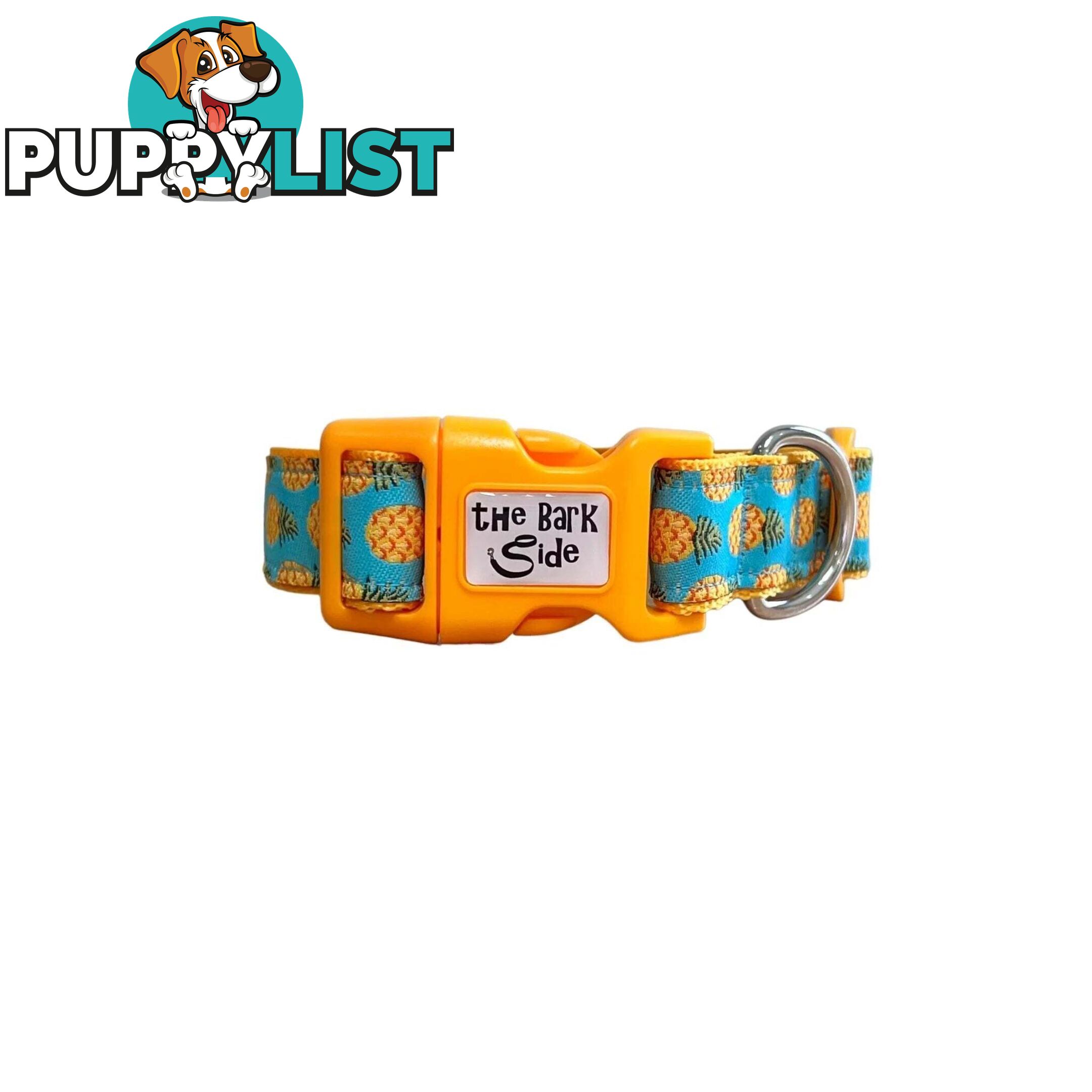 Pineapple Dog Collar - Hand Made by The Bark Side - TBSPINL